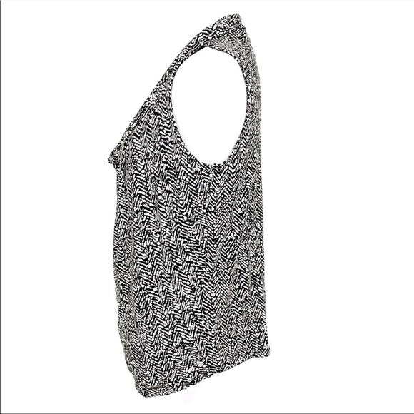 087 - MICHAEL Michael Kors Black White Cowl Sleeveless Top M - Picture 5 of 7